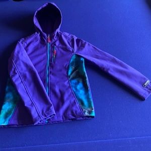 Xpedition Purple And Teal Long Sleeve Zip Up Jacket Girls Extra Large